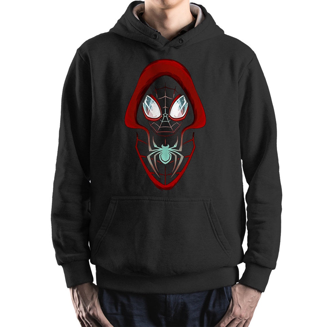Miles morales spiderman hoodie Clearance