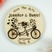 Romantic Bicyle Save The Date Magnet, Modern Unique Design Wedding Invitation, Rustic Personalized Laser Engraved MDF best price_M017