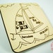 Cute Ship Save The Date Magnet, Modern Unique Design Wedding Invitation, Rustic Personalized Laser Engraved MDF best price_M026