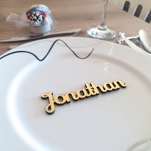 Wedding Place Cards, Wooden Custom Laser Cut Name, Mirror Acrylic Personalized Wedding Table Decor, Place Setting Sign, Best Price_P09