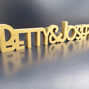 Free Standing Personalized Acrylic Custom Name Sign,Wedding Top Table Name Sign Decor,Family Name Sign Mirror,Nursery Decor,Couples Gift_T07