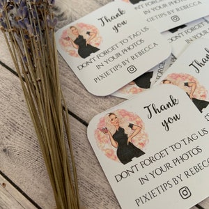 Thank you for your order business card | mini business card | packaging supplies for handmade business |  compact business card | size 5x5cm