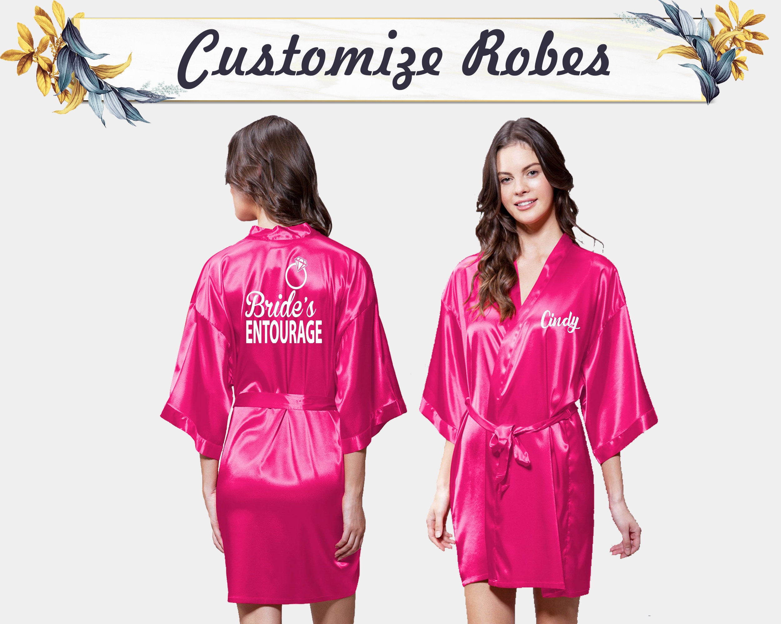 Custom Robes Satin Robes Personalized Robes Customized Satin Etsy