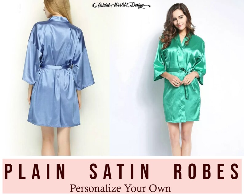 Blank Satin Robe Plain Satin Robes Plus Size Robes 4XL 5XL 6XL Etsy