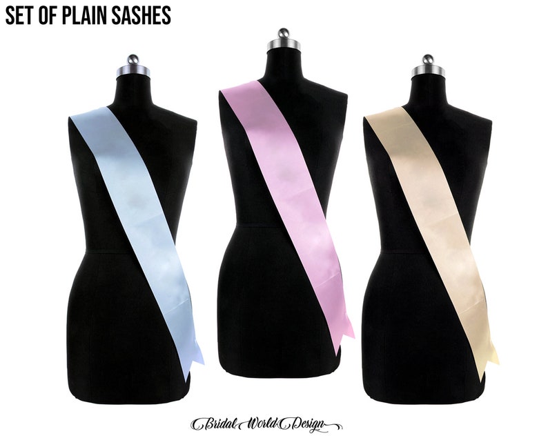 Plain Sash Blank Sash Ribbon Sashes Decorate Sash Satin Sash Etsy