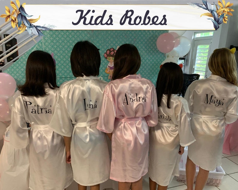 Birthday Robes for Kids Bridesmaid Robes Your Name Robes Etsy
