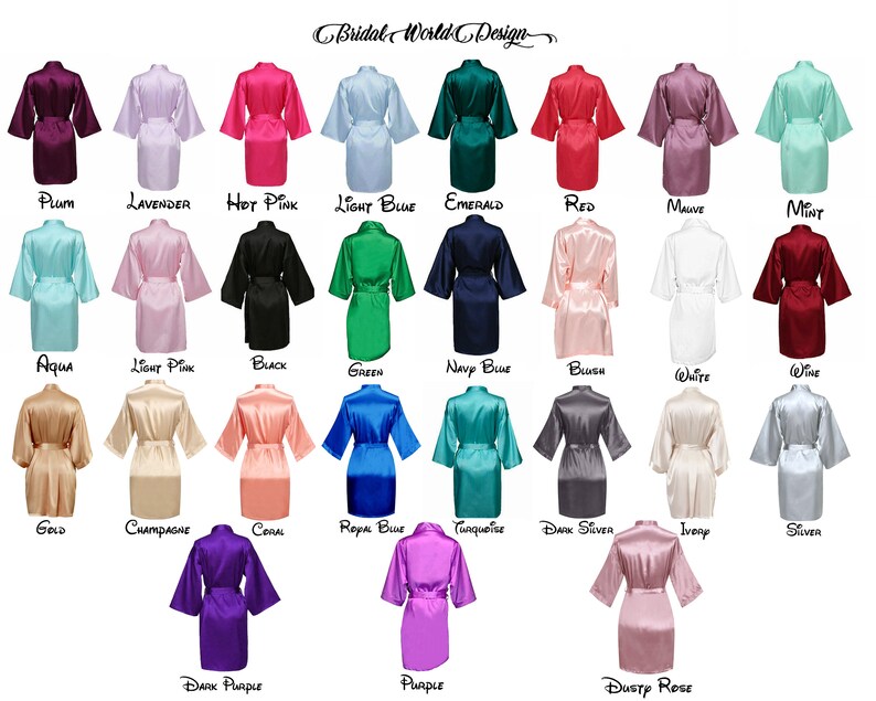 Customize Robes Personalized Satin Robes Wedding Robes Getting Etsy
