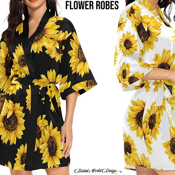 Sunflower Bridesmaids Robes Etsy