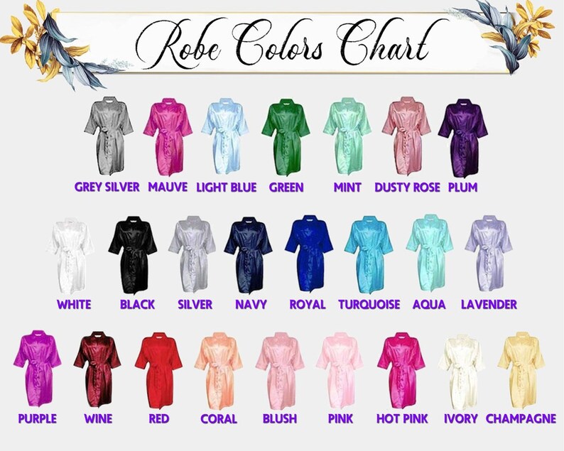 Personalized Robes Custom Satin Robes Customized Satin Robes Etsy