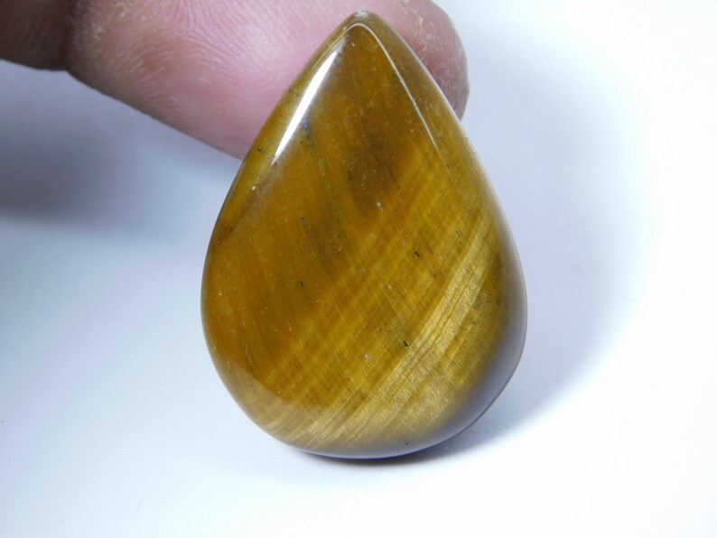 Natural Tiger Eye Gemstone Smooth Cabochon Best High Quality Loose Gemstone Color Loose Gemstone Top Quality Tiger Eye 24 cts 38x20x5 mm