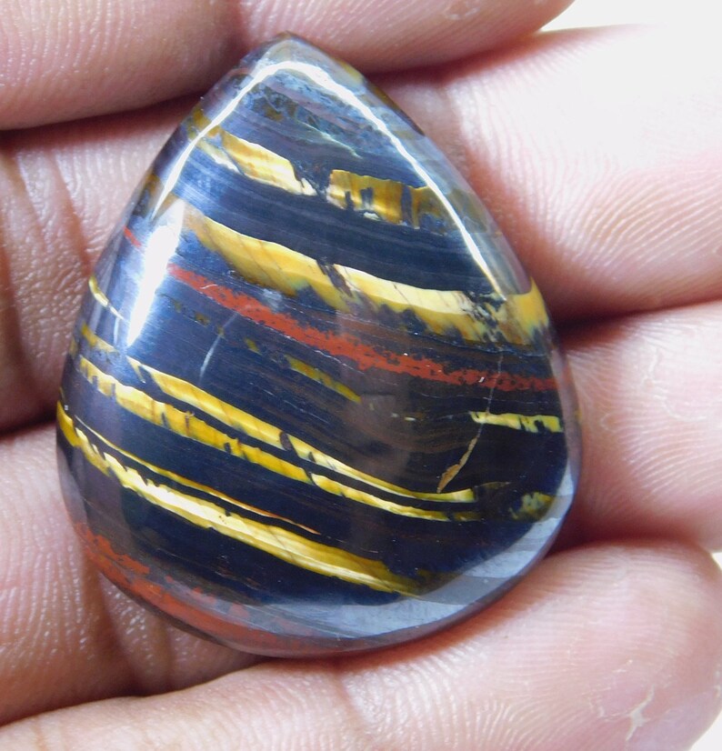Natural Iron Tiger Eye Cabochon Loose Gemstone Semi Precious Gemstones Handmade Loose Stone For Jewelry Making Top Quality Cabochon 35x29