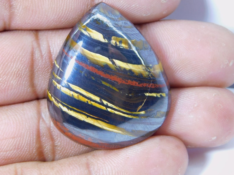 Natural Iron Tiger Eye Cabochon Loose Gemstone Semi Precious Gemstones Handmade Loose Stone For Jewelry Making Top Quality Cabochon 35x29