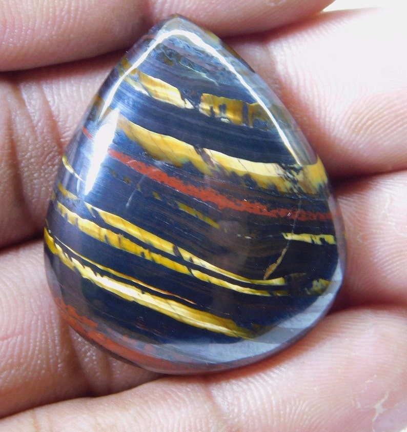 Natural Iron Tiger Eye Cabochon Loose Gemstone Semi Precious Gemstones Handmade Loose Stone For Jewelry Making Top Quality Cabochon 35x29