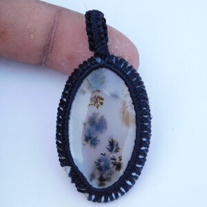 40X27X6 mm Loose Gemstone B-132 Dendrite Opal Pendant Dendrite Opal Macrame Pendant Gemstone Pendant Oval Shape 51.00 Ct