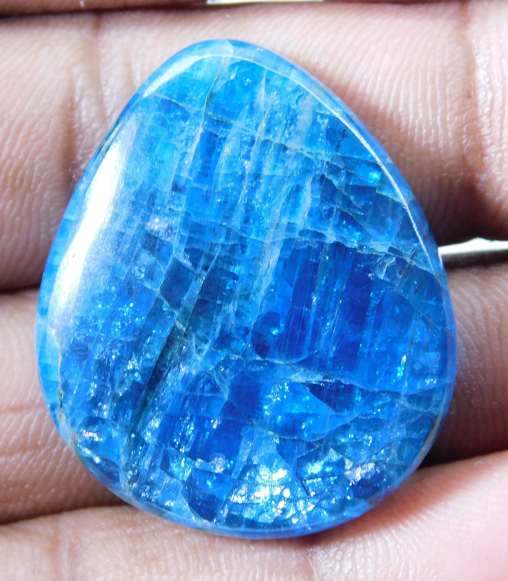 Pierre précieuse bleue naturelle dapatite de gemme dApatite Etsy