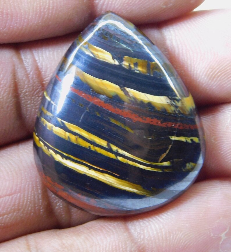 Natural Iron Tiger Eye Cabochon Loose Gemstone Semi Precious Gemstones Handmade Loose Stone For Jewelry Making Top Quality Cabochon 35x29