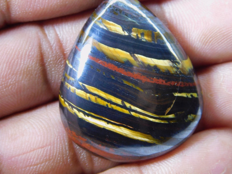 Natural Iron Tiger Eye Cabochon Loose Gemstone Semi Precious Gemstones Handmade Loose Stone For Jewelry Making Top Quality Cabochon 35x29