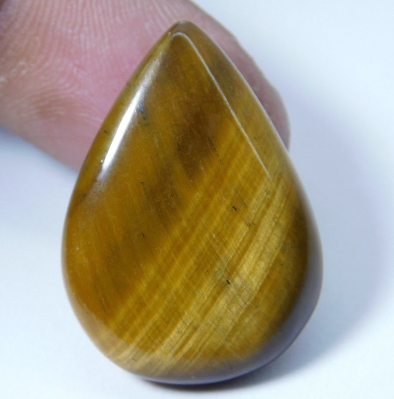 Natural Tiger Eye Gemstone Smooth Cabochon Best High Quality Loose Gemstone Color Loose Gemstone Top Quality Tiger Eye 24 cts 38x20x5 mm