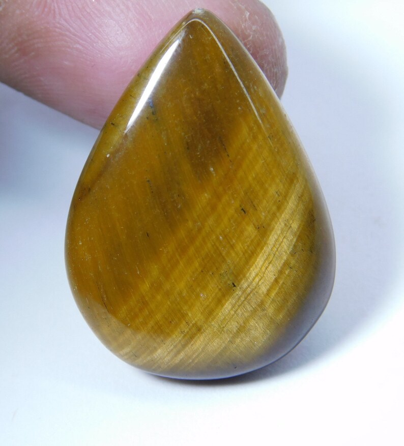 Natural Tiger Eye Gemstone Smooth Cabochon Best High Quality Loose Gemstone Color Loose Gemstone Top Quality Tiger Eye 24 cts 38x20x5 mm
