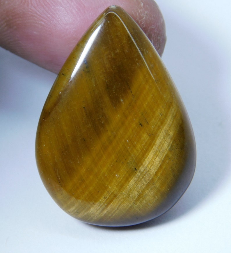 Natural Tiger Eye Gemstone Smooth Cabochon Best High Quality Loose Gemstone Color Loose Gemstone Top Quality Tiger Eye 24 cts 38x20x5 mm