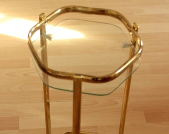 * 50s Kidney tableflower stoolflower bench with brass feet *