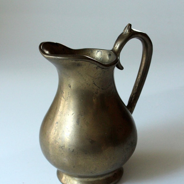 Brutalist Messing Vase massiv, schwer 1,7 kg - Vintage, mid century,  heavy weight brass vase, pitcher