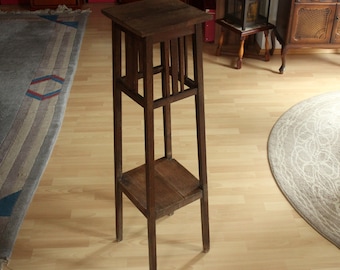 Art Deco Bauhaus Blumenhocker Holz stabil Blumenständer Blumensäule aus den 1930ern, wooden plant stand art deco