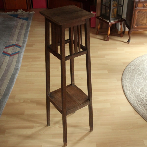 Art Deco Bauhaus Blumenhocker Holz stabil Blumenständer Blumensäule aus den 1930ern, wooden plant stand art deco