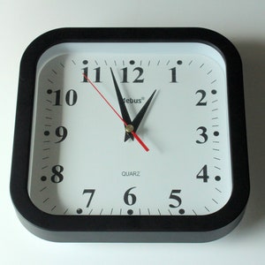 Orologio da cucina, orologio da parete, orologio al quarzo, pratico orologio in plastica, perfettamente funzionante, vintage, orologio da parete da cucina completamente utilizzabile