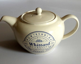 Tetera de cerámica Inglaterra - Whittard de Chelsea - Vintage, mediados de siglo - tetera