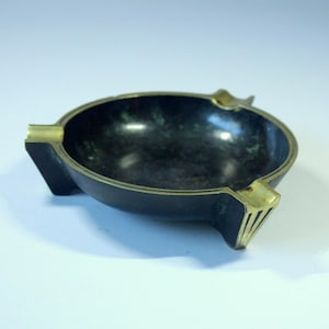 1950s - Ashtray Bronze Brass - great ashtray from the period - Vintage, Mid Century, ashtray made of bronze and brass