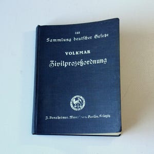 1929 - Antike Zivilprozessordnung mit Gerichtsverfassungsgesetz Buch Sammlerstück  Geschenk für Anwalt oder Student antikes Nachschlagewerk