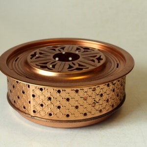 Beautiful vintage warmer made of copper-plated tin - tea warmer - mid century, metal tea warmer