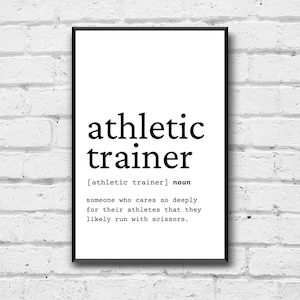 Athletic Trainer Wandkunst, Athletic Trainer Geschenkidee, Athletic Trainer Digital Print, Geschenkidee für Athletic Trainer Funny Office Art Decor