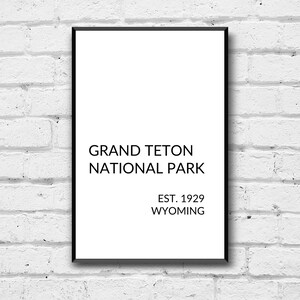 Grand Teton National Park Wandkunst, Grand Teton National Park Digitaldruck, Grand Teton National Park Geschenkidee, Grand Teton National Park