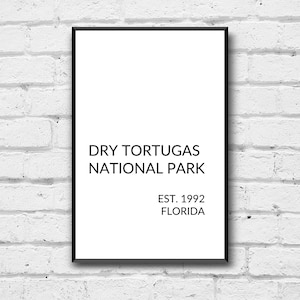 Dry Tortugas National Park Print: Minimalist Wall Art (Digital Download)