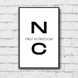 North Carolina Wall Art: NC Home Decor Print (Digital Download)