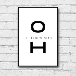 Ohio Home Decor Print: Buckeye State Art (Digital Download)