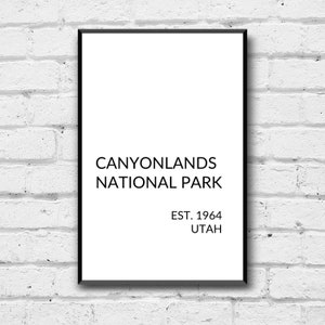 Canyonlands National Park Print: Simple Wall Decor Art (Digital Download)