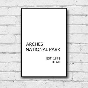 Arches National Park Print: Minimalist Wall Art (Digital Download)