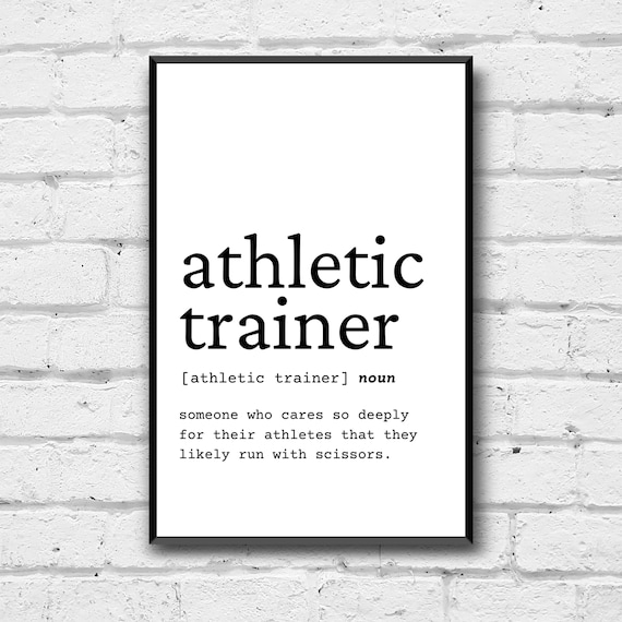 Athletic Trainer Wall Art, Athletic Trainer Gift Idea, Athletic Trainer  Digital Print, Gift Idea for Athletic Trainer Funny Office Art Decor 