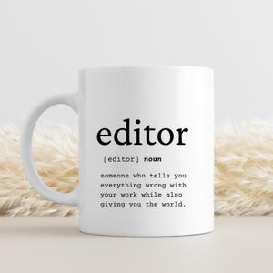 Editor Definition Mug: Funny Editor Office Gift