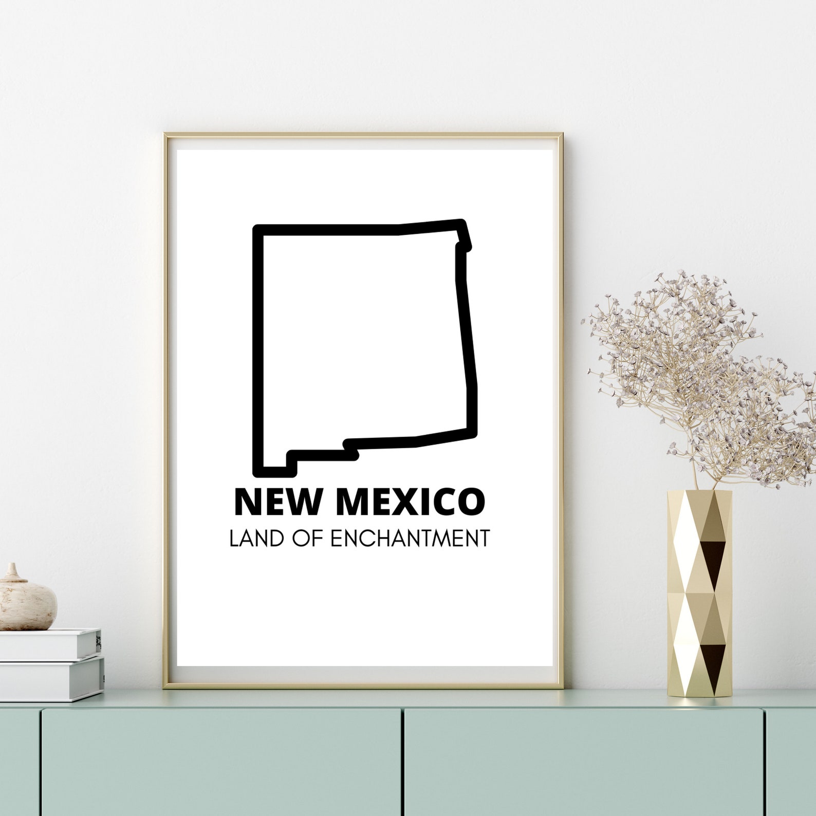 New Mexico State Wall Art Impresión digital de Nuevo México Etsy España