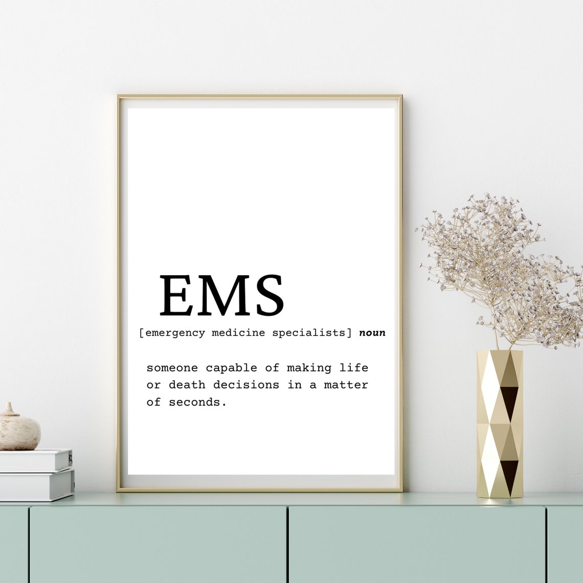 EMS Definition Wall Art, EMS Gift Idea, EMS Digital Print, Gift Idea