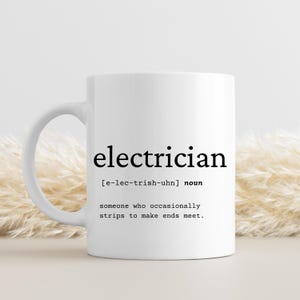 Funny Electrician Mug: Strips to Make Ends Meet