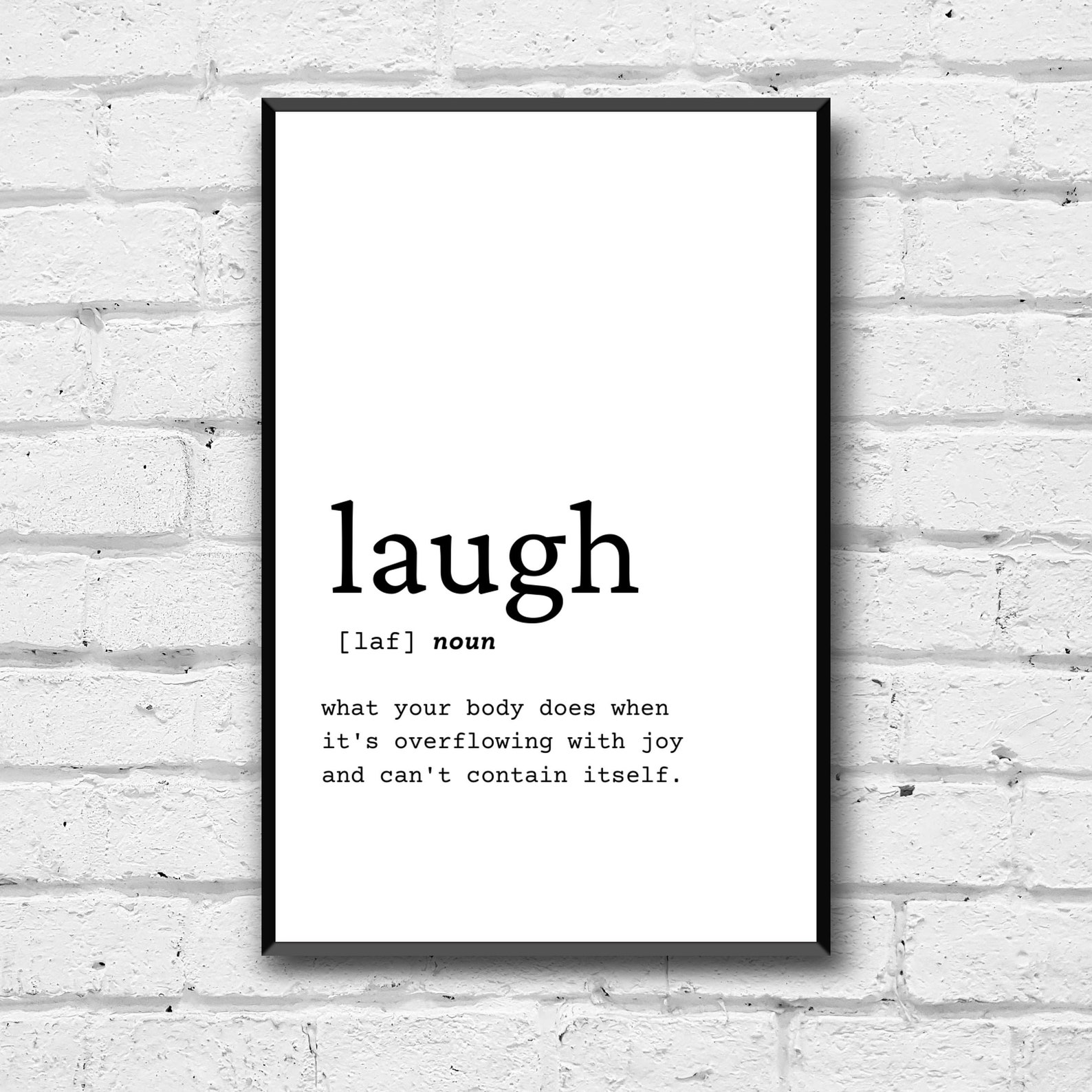 Laugh Definition Wall Art, Digital Download, Definition Home Decor