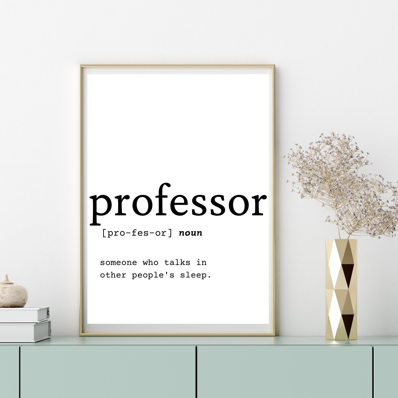 Professor Definition Wall Art, Digital Download, Gift for Professor