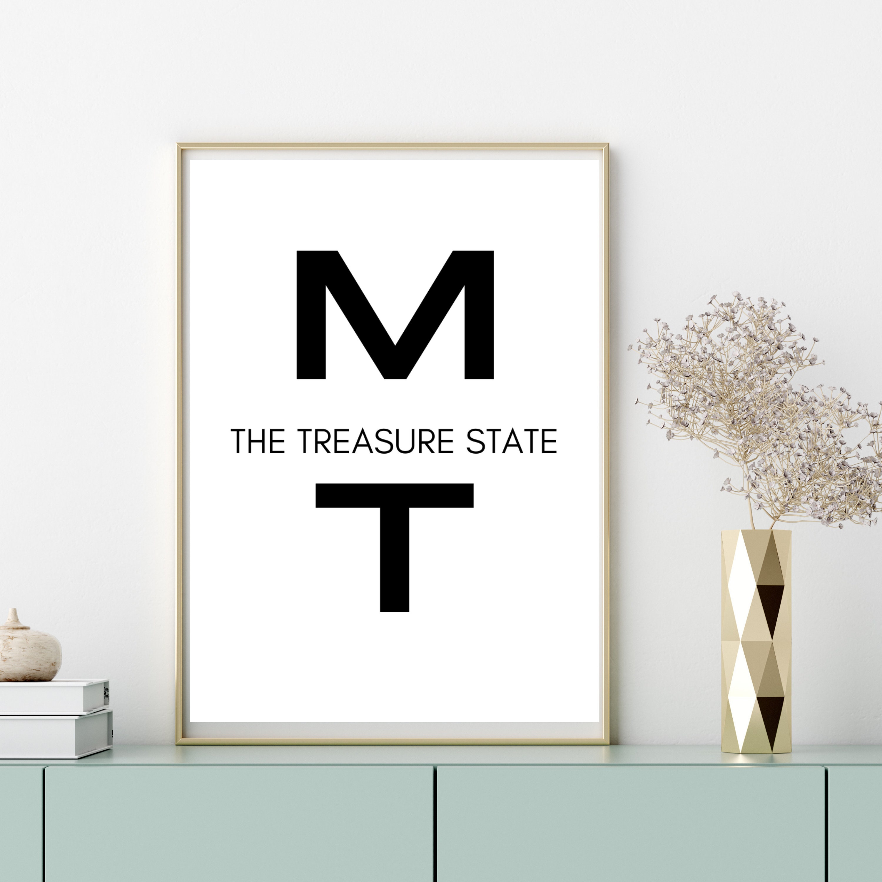 Montana State Wall Art Montana Digital Print the Treasure Etsy UK