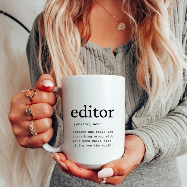 Editor Mug, Editor Definition, Editor Gift Idea, Editor Office Gift, Editor Desk Gift Idea, Funny Editor Gift Editor Appreciation Gift Idea