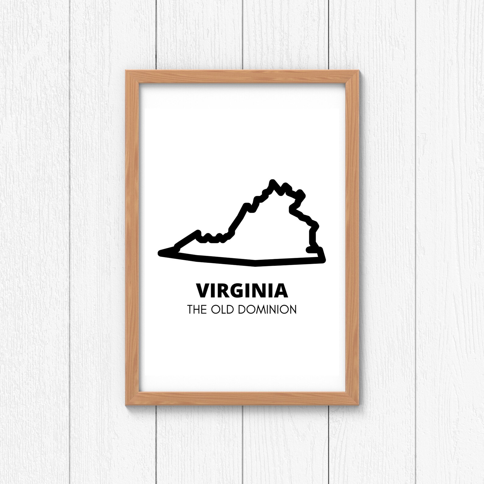 Virginia State Wall Art, Digital Print, Virginia Home Decor, Digital